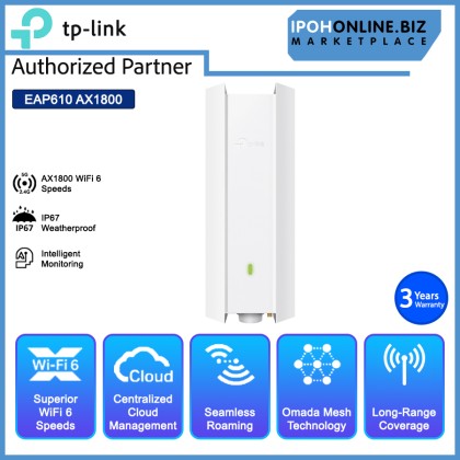 TP-Link Omada EAP610-Outdoor AX1800 Indoor/Outdoor Wi-Fi 6 Access Point